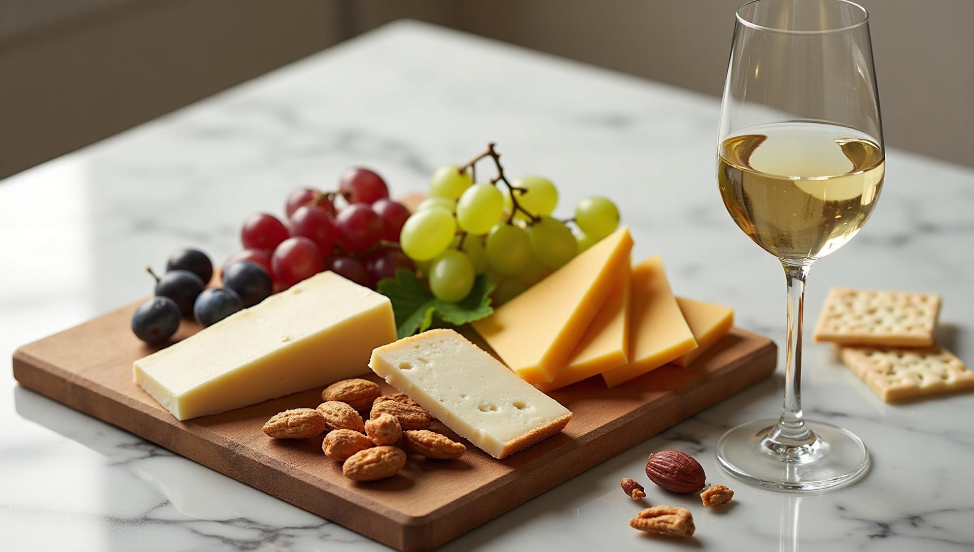 Sparkling Grape Blanc & Cheese Board