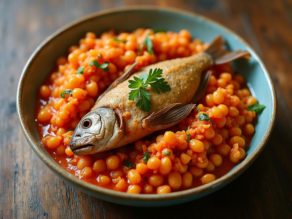 Peas & Rice with Stewed Fish