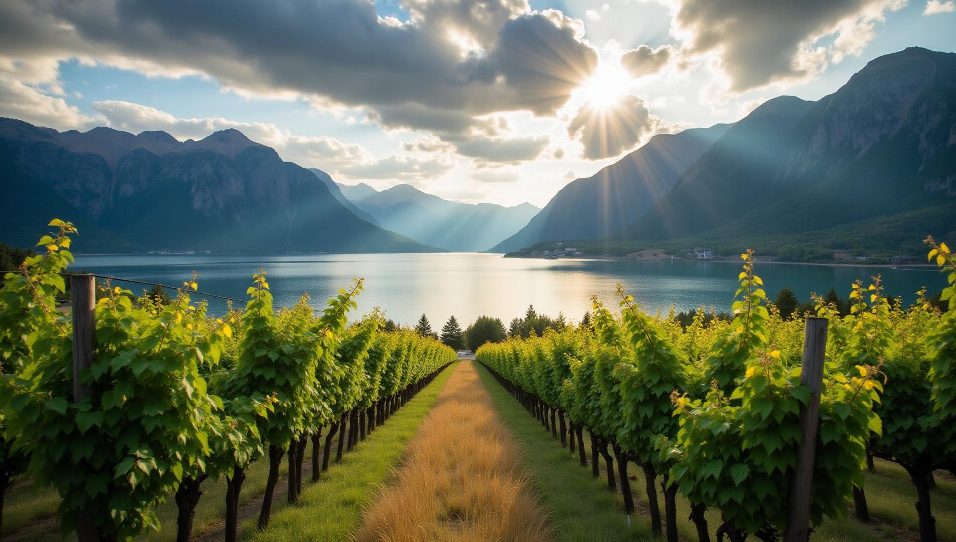 Ontario & BC wine region vineyard landscape