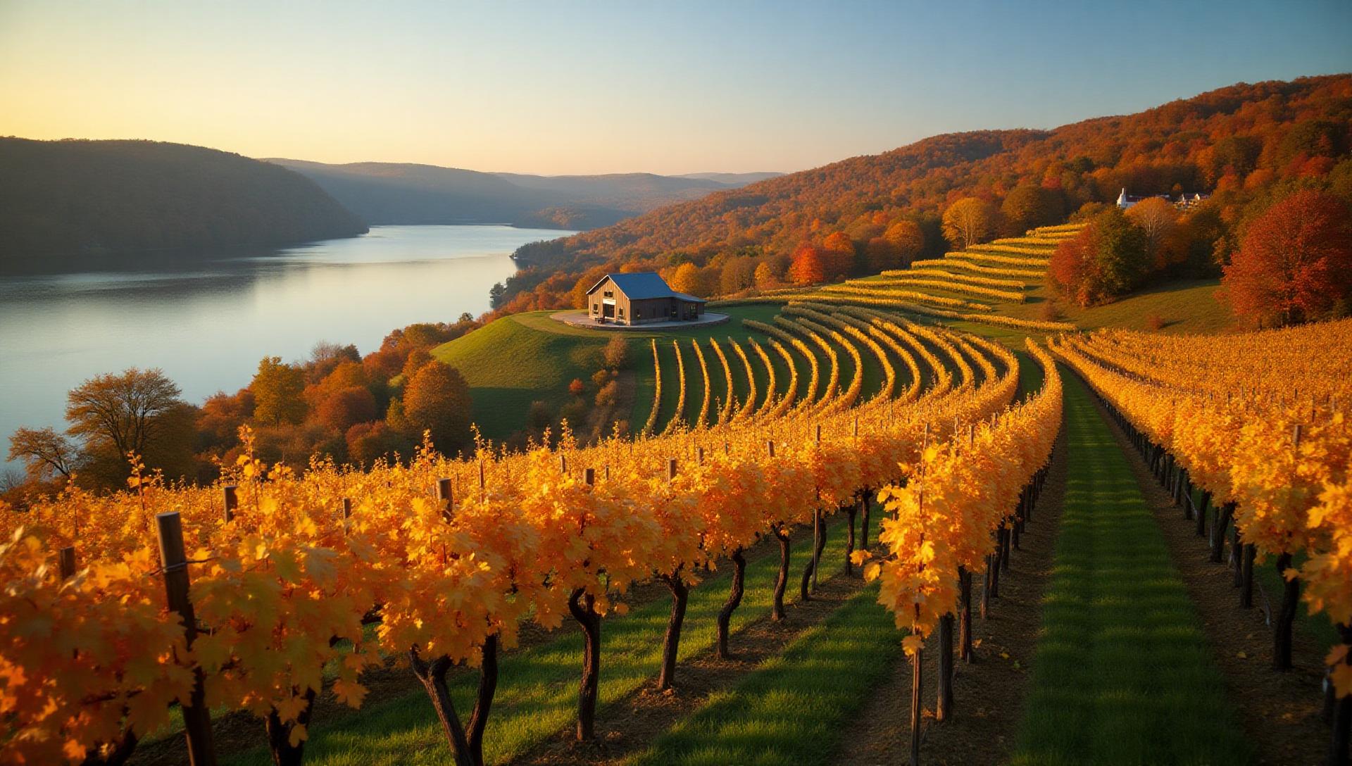 New York wine region vineyard landscape