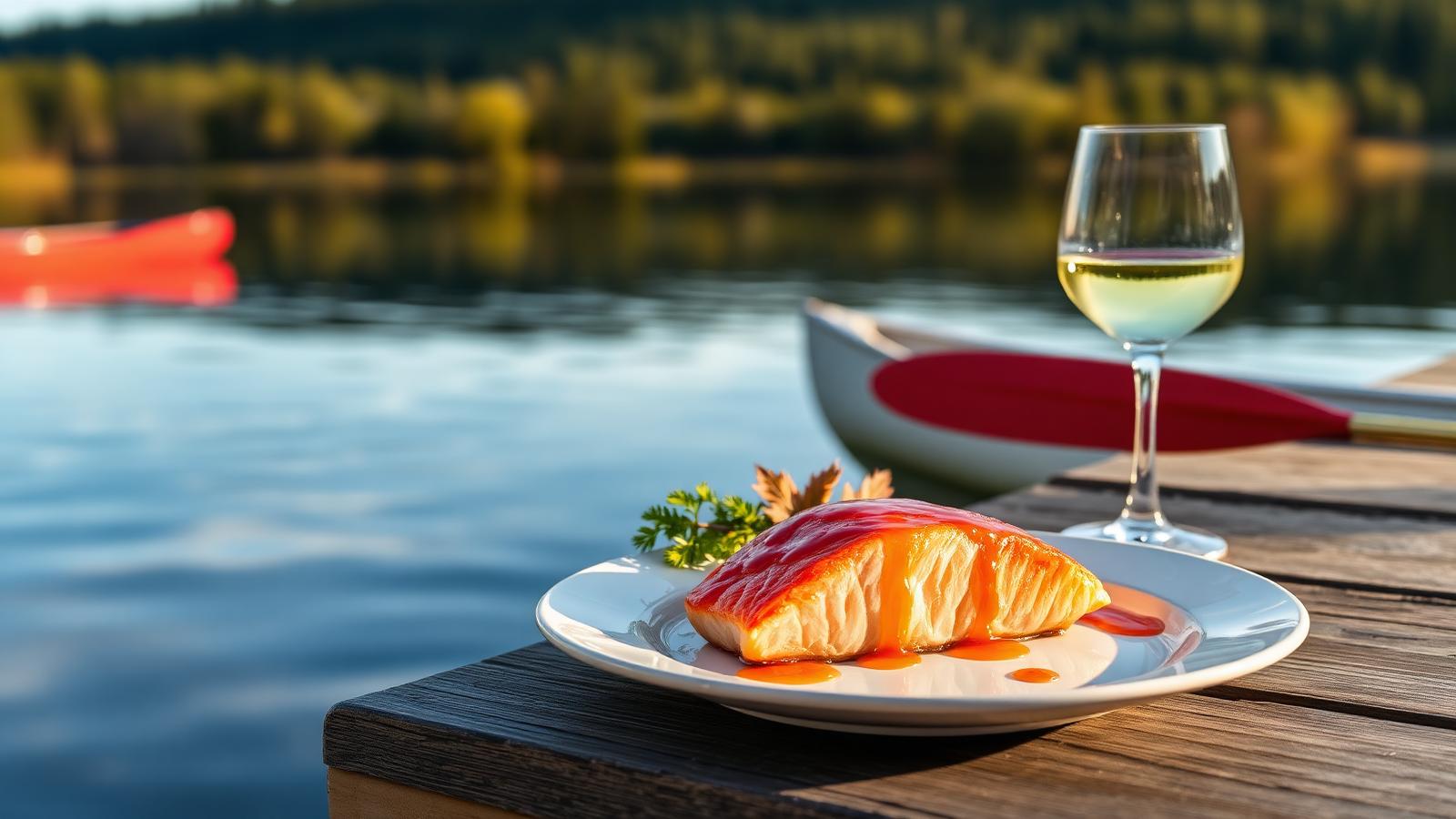 Canada signature dish: Maple-glazed salmon & peameal bacon