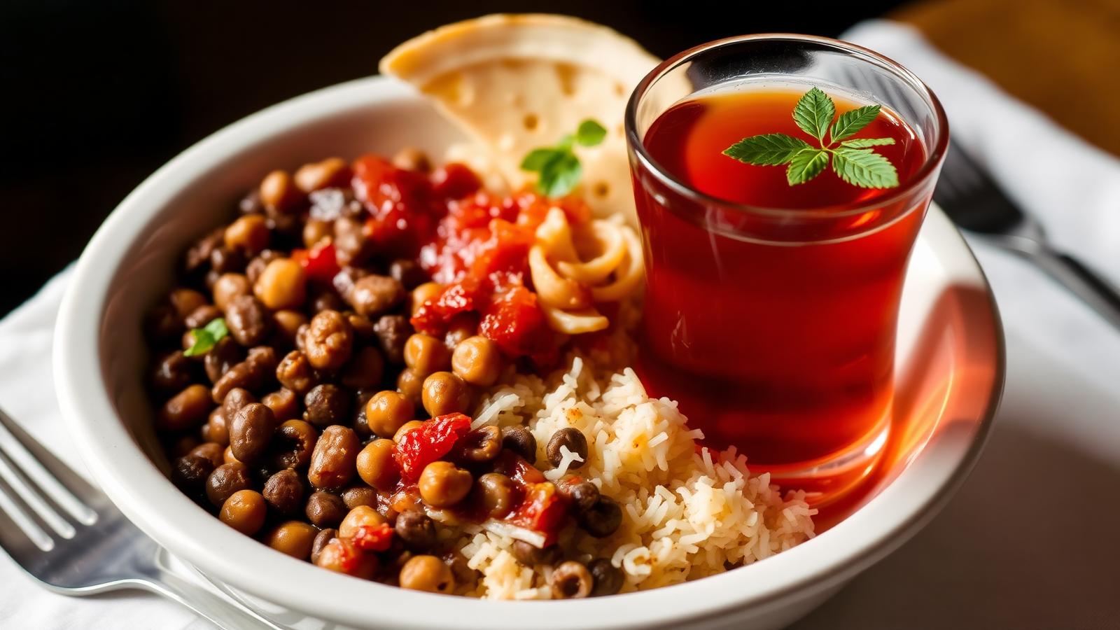 Egypt: Koshari & molokhia